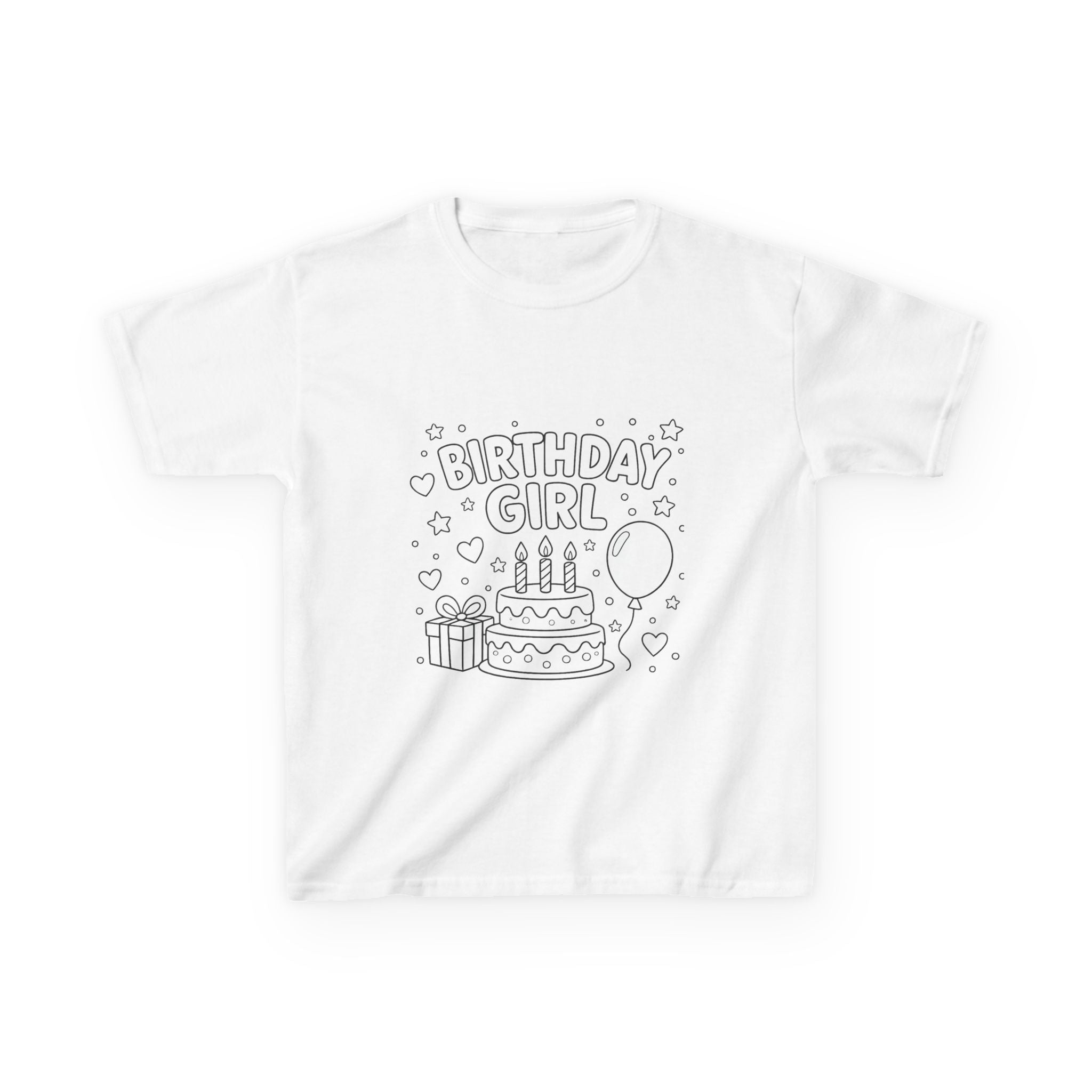 Birthday Girl Color-In T-Shirt