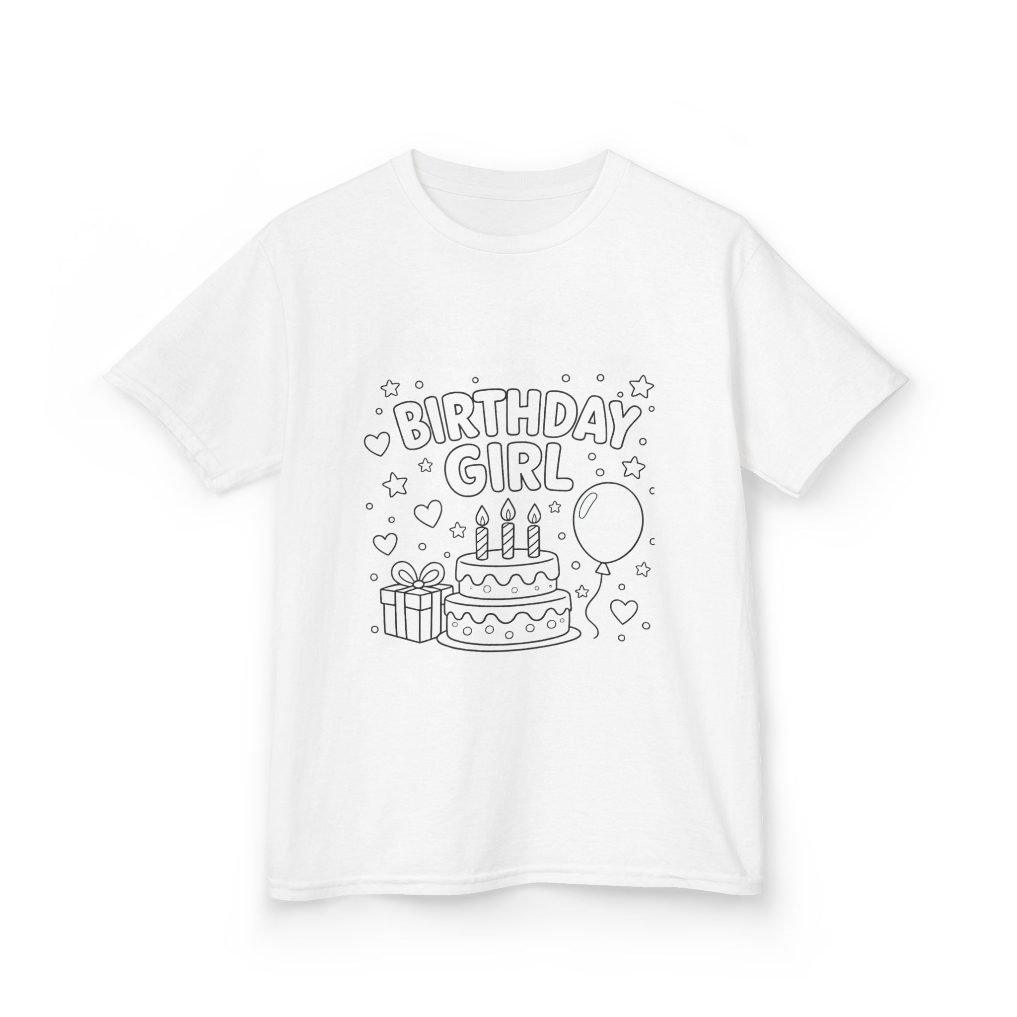 Birthday Girl Color-In T-Shirt