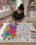 Zabah’s Brand™ Floral Dreams 3-Piece Color Or Create Quilt Set