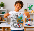 Zabah's Brand™ Dino Dash Color-In T-Shirt