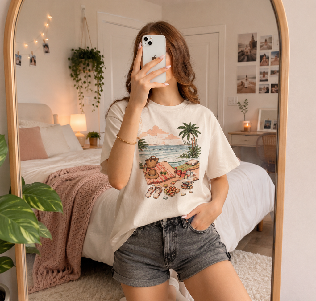 Zabah's Brand Beachside Memories Coloring Tee