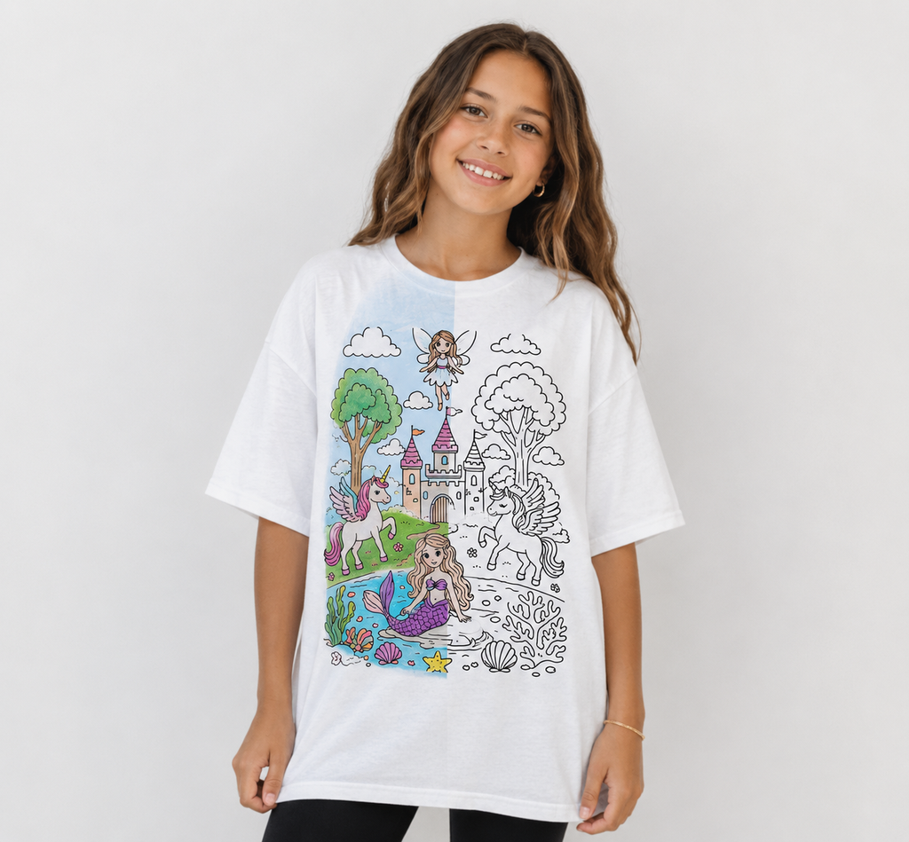 Zabah's Brand Magic Kingdom Coloring T-Shirt