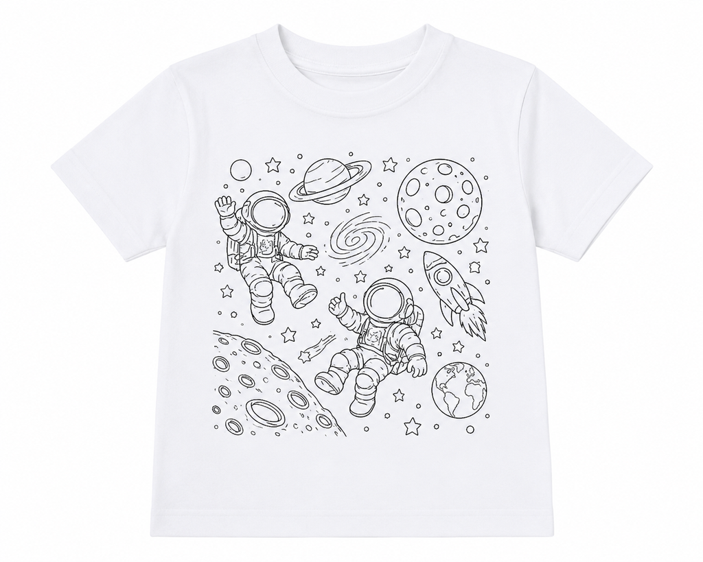 Zabah's Brand Space Adventure Color-In T-Shirt